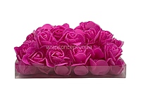 Fuchsia Medium Foam Rose with Net