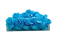 Sky Medium Foam Rose With Net