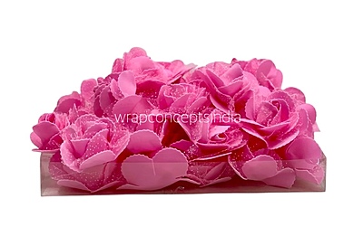 Pink Medium Foam Rose With Net
