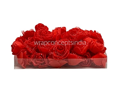 Red Medium Foam Rose With Net
