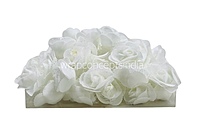 White Medium Foam Rose With Net