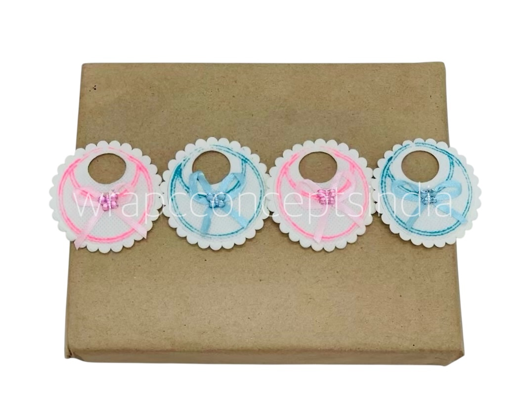 Round Baby Bibs - Pink/Blue