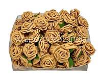 Tan Medium Foam Roses
