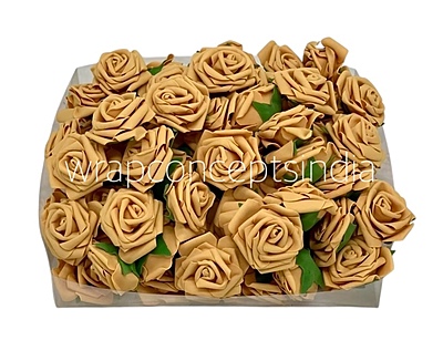 Tan Medium Foam Roses