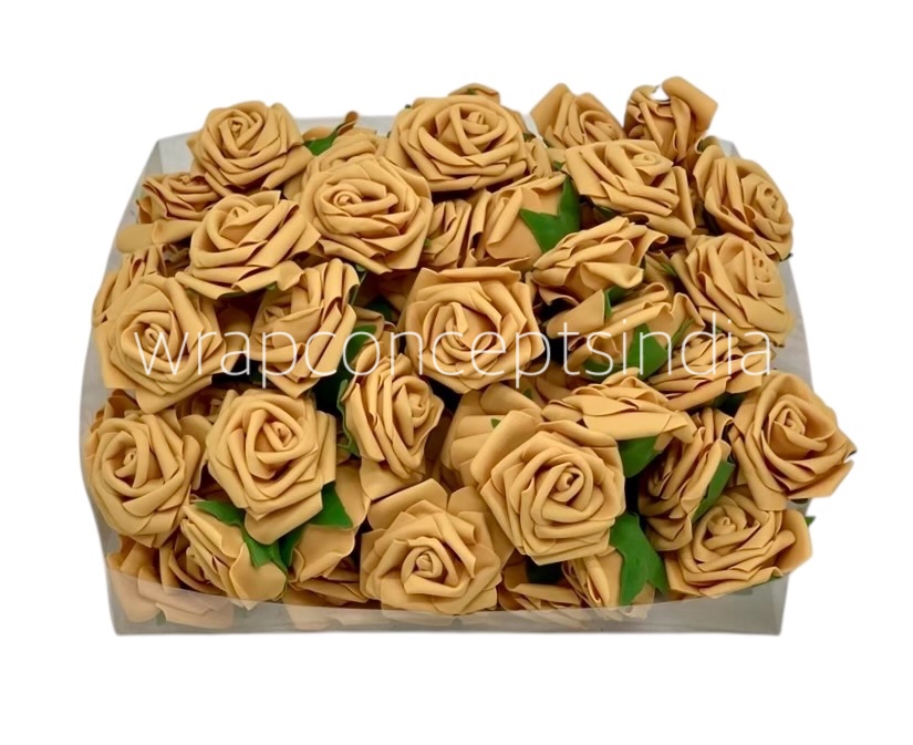 Tan Medium Foam Roses