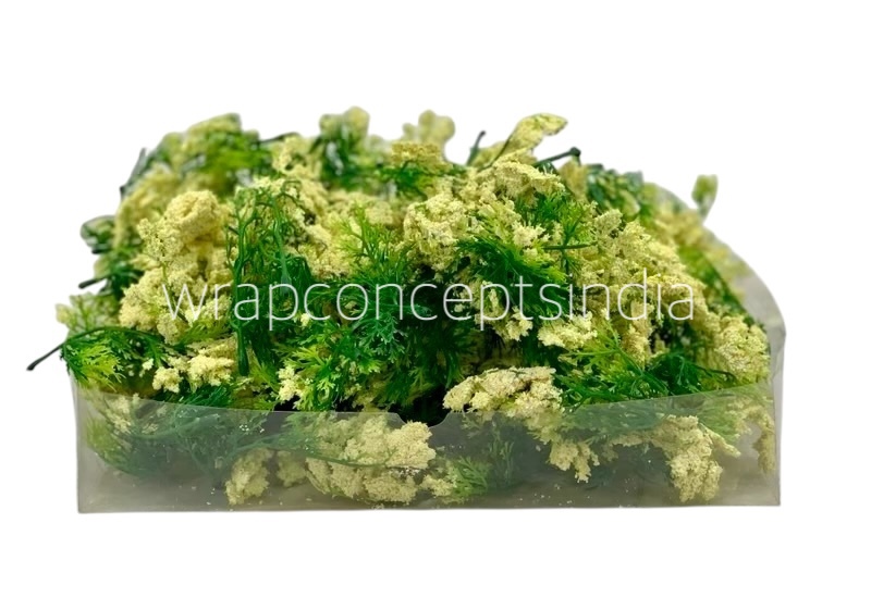 Green Fern Leaves with Lilac Edges Green Fern Leaves with Lilac Edges