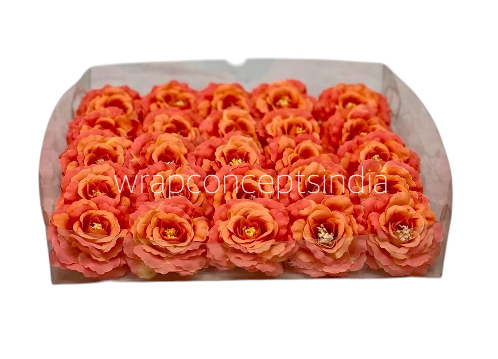 8017 - Rose Flower - Lime Green, White with hints of Pink