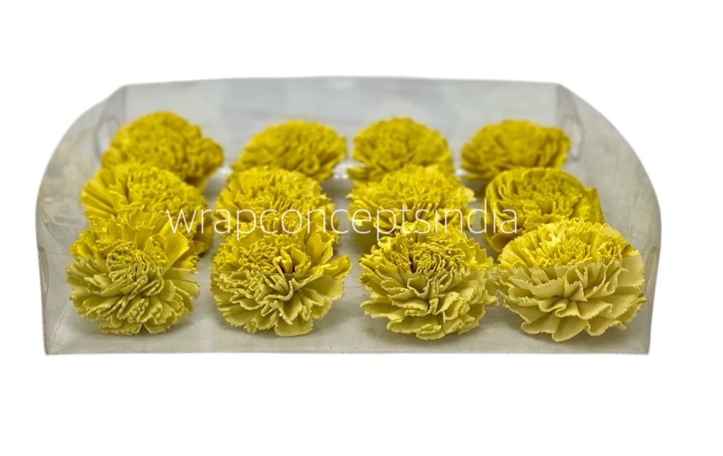 8017 - Rose Flower - Mustard Yellow (Uncounted)