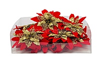 Red Flower with Gold Glitter Flower Centre
