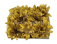 Flower with glittered pollen-Orange, Red & Gold