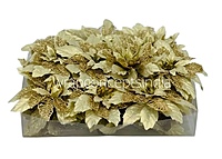 Flower with glittered pollen-Orange, Red & Gold