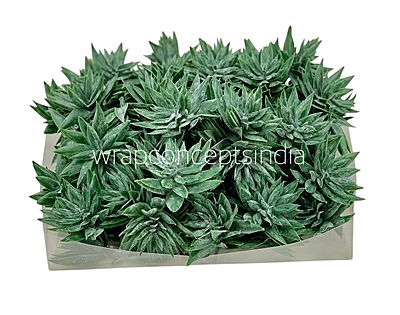 Faux Star Succulent - Dark Green