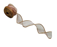 Sheer Ribbon with Gold Wired Edges