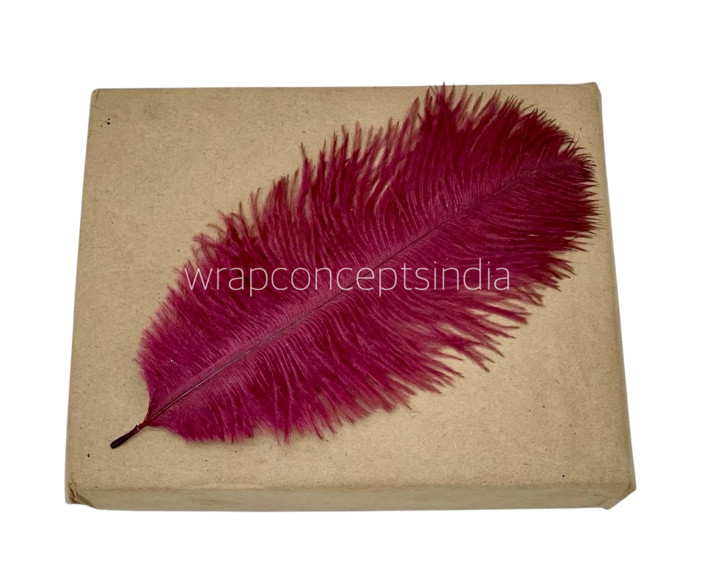Faux Feather Rounded Edges-Brown