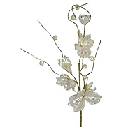 Pearl Flowers on Stick