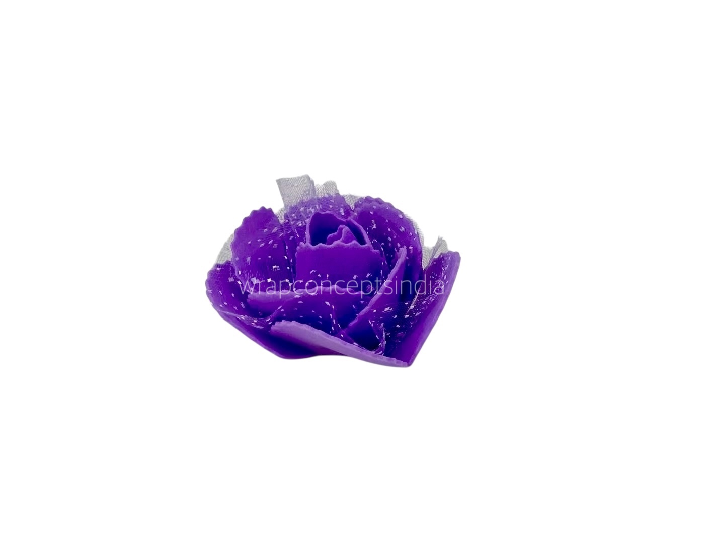 Purple Medium Foam Rose With Net