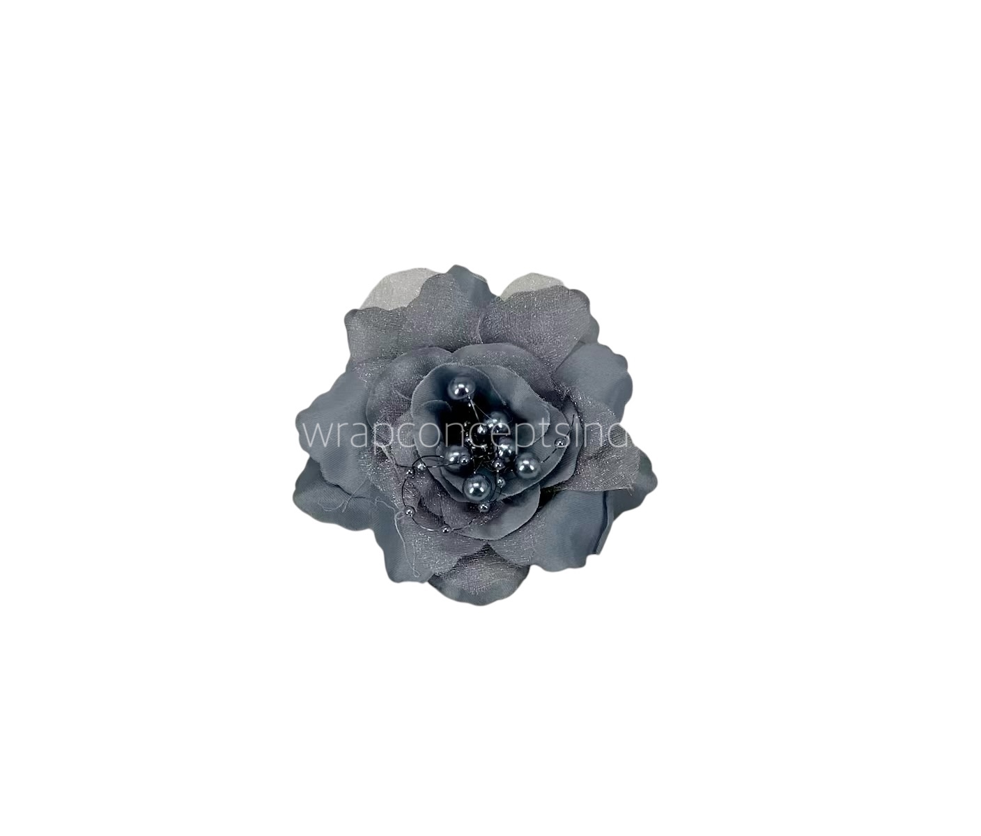 Grey Rose With Pearls Center