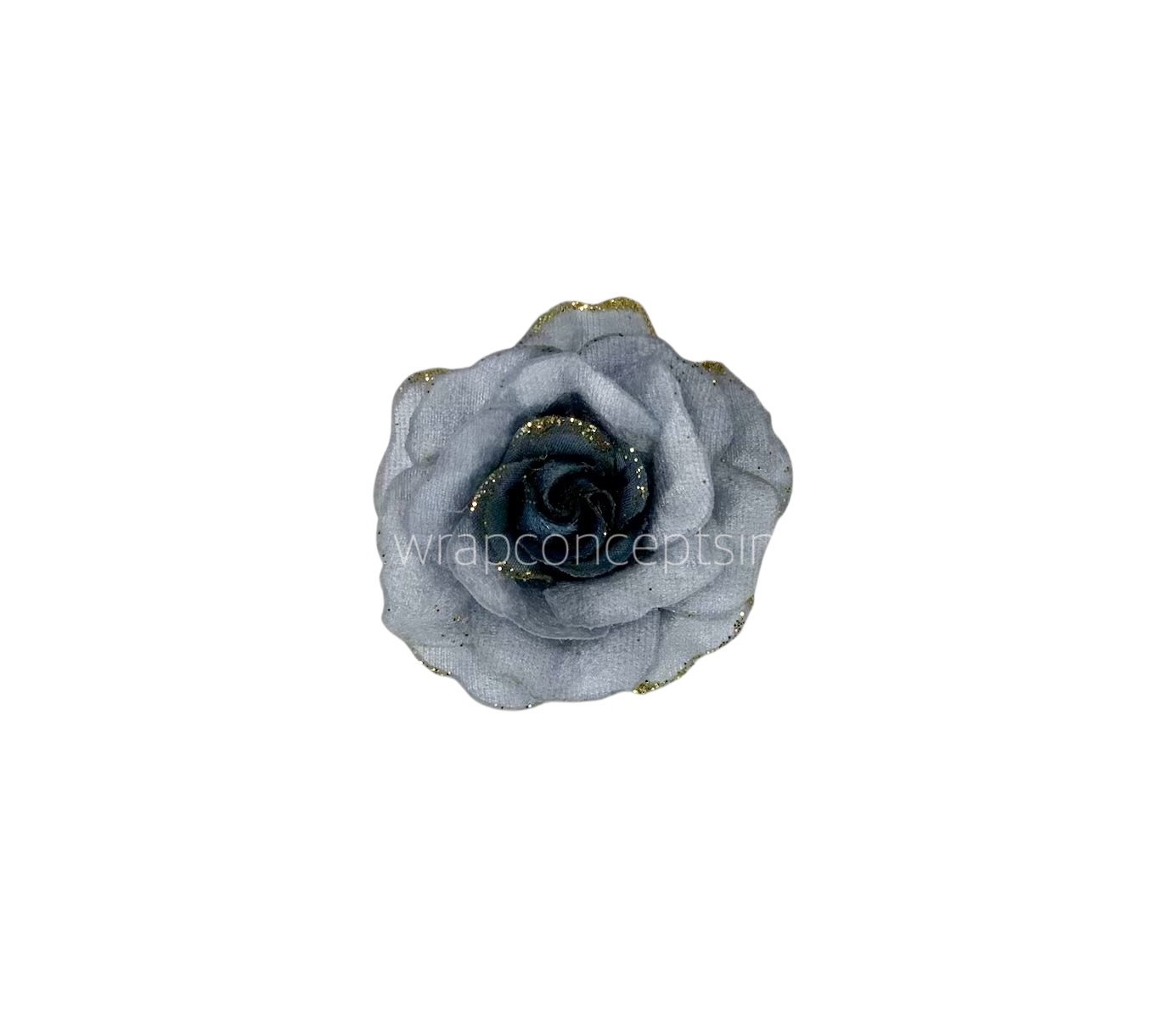 Steel Rose with Glittered Petals