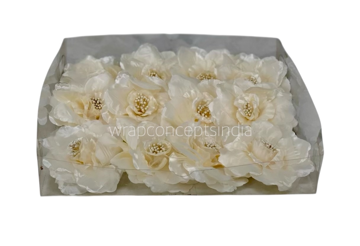 Cream Rose With Organza Petals