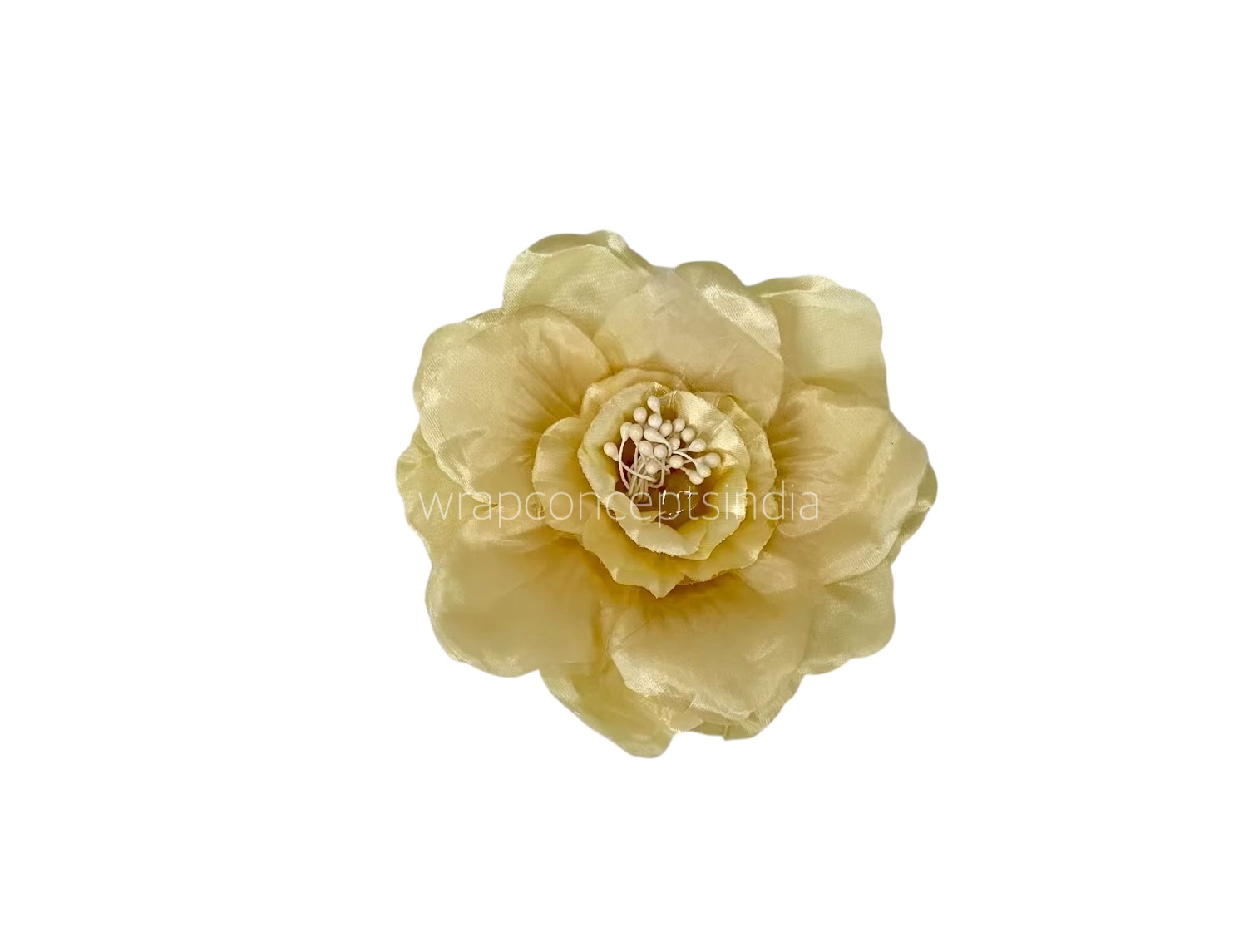 Gold Rose With Organza Petals
