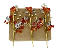 Stone & Pearl Flowers Stick Add-ons - Multicolour