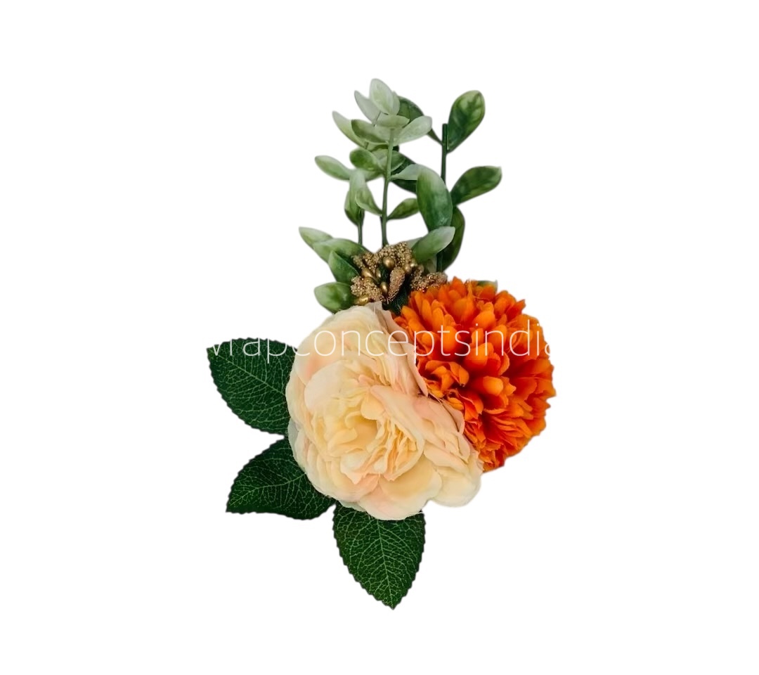 Cream Orante & Orange Carnation Ready Bunch