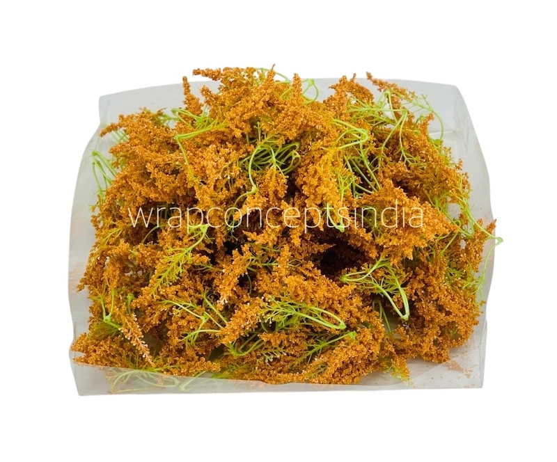 Trio Frosted Fern Leaves - Orange
