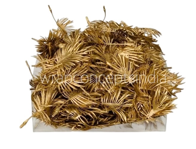 Gold Fan Shaped Palm Leaves -