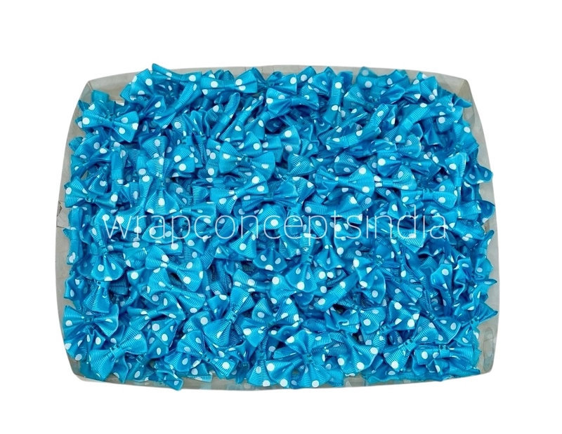 Turquoise Blue Polka Dot Bows