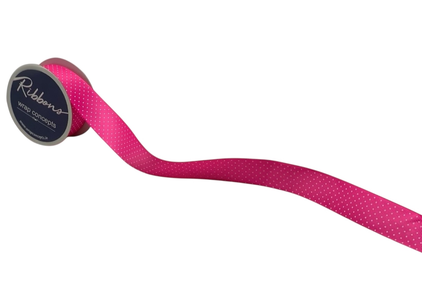 Polka Dots - Fuchsia Pink with White