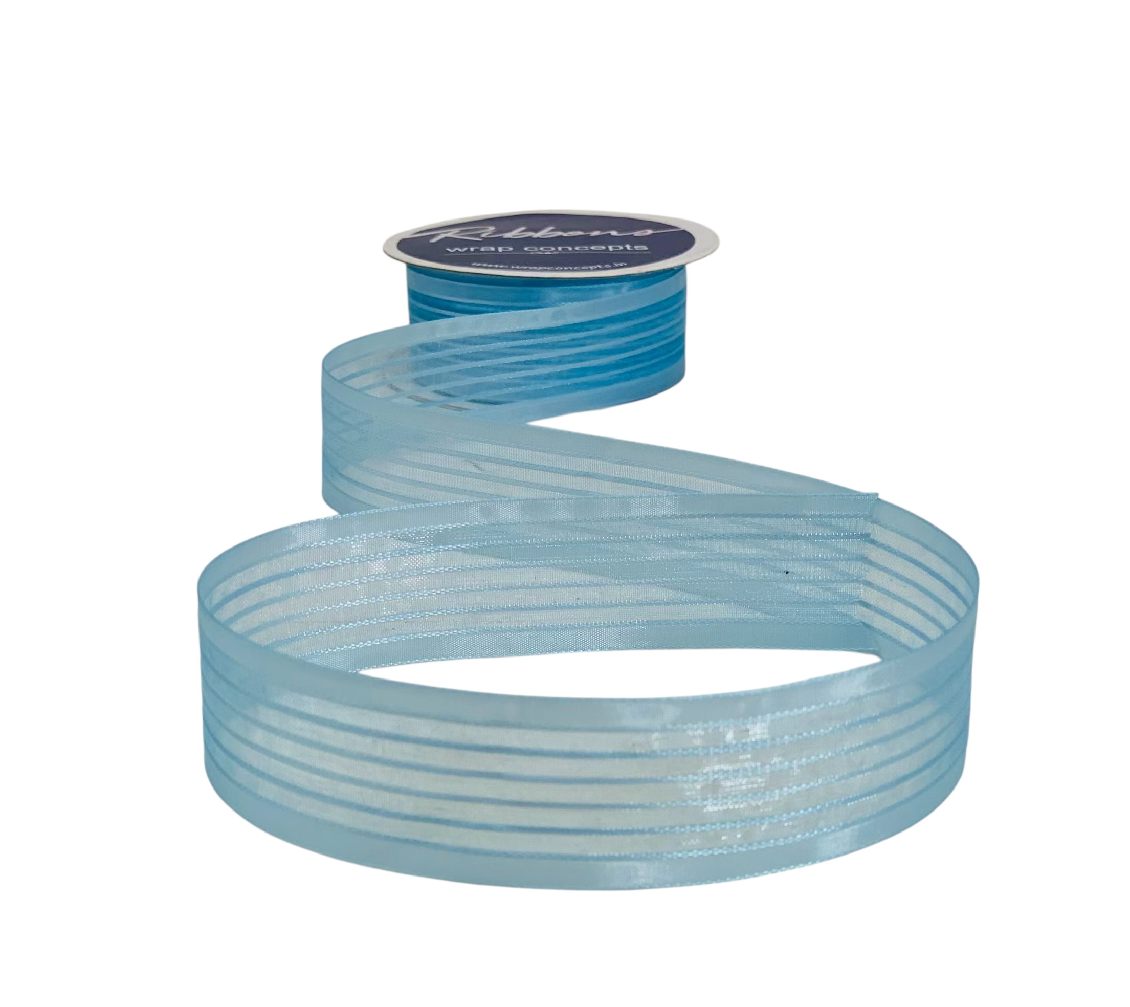Sheer Stripes Ribbon Satin Edges