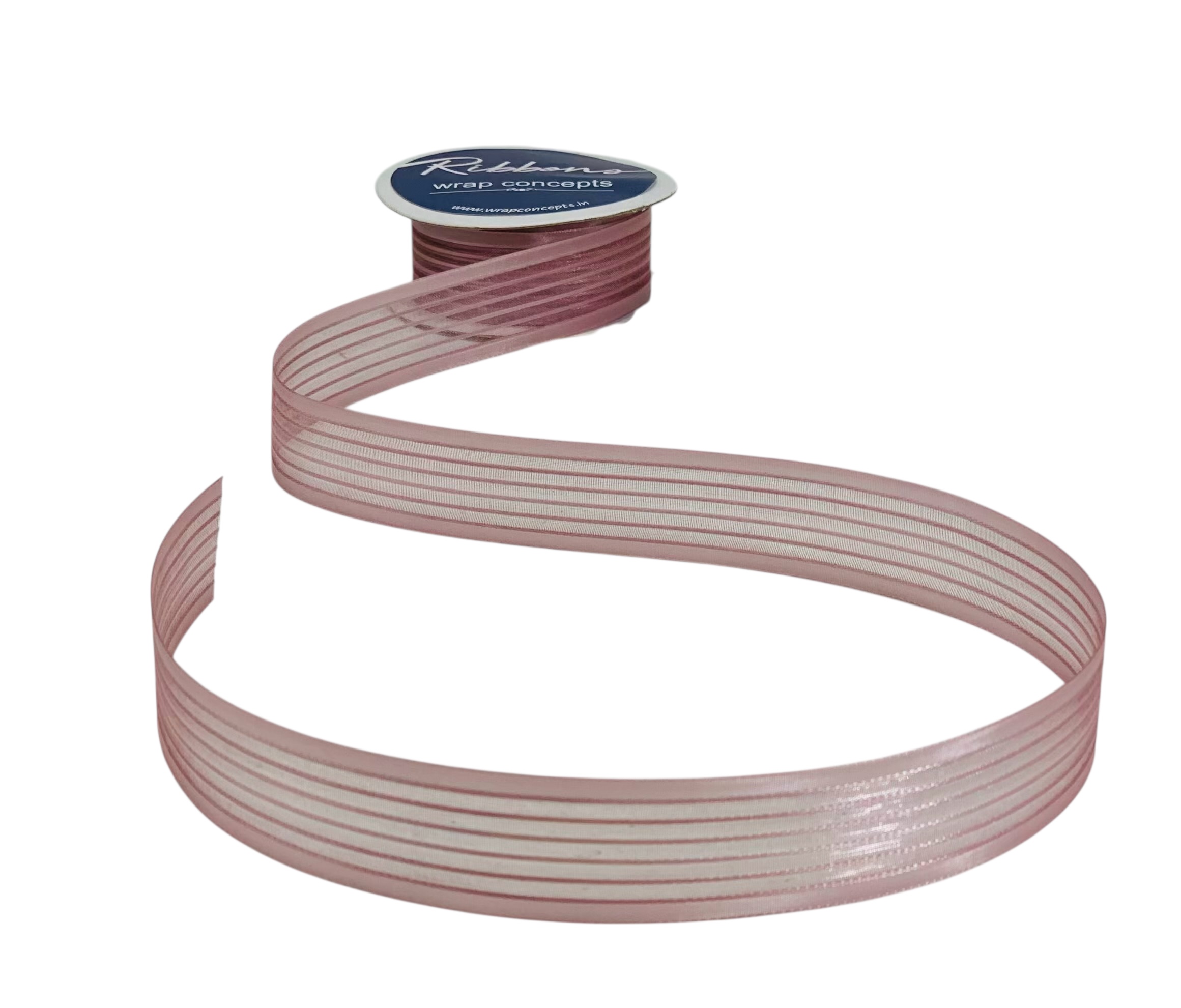 Sheer Stripes Ribbon Satin Edges