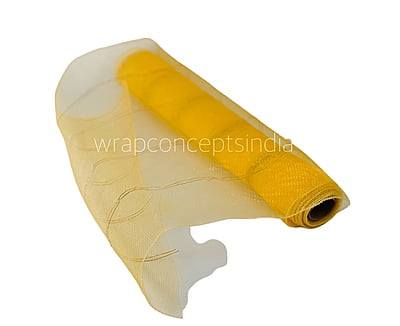 Net with Wide Gold Stripes - Yellow