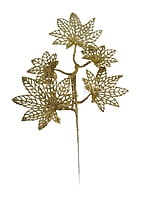 Gold Glitter Leaf on stick 2