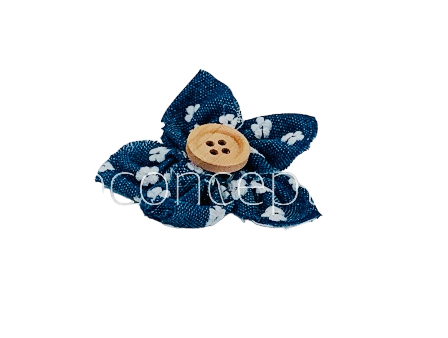Denim Blue with Buttoned Centre.