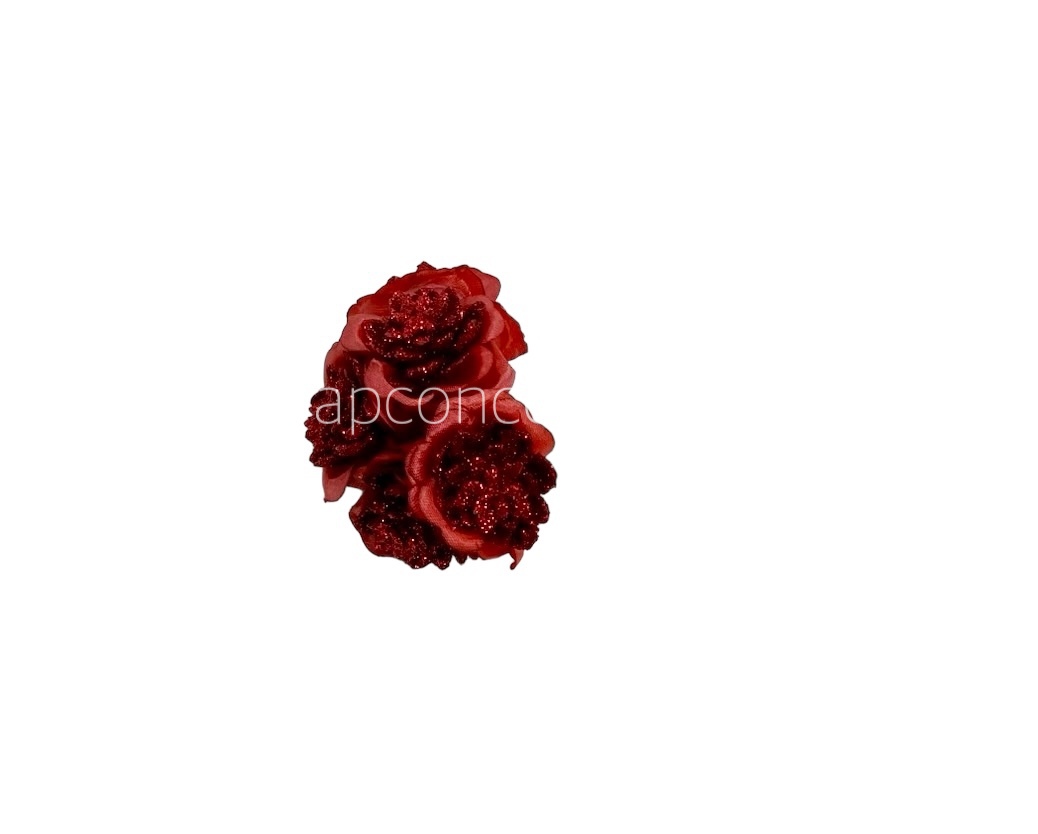 Glitter Flower - Maroon