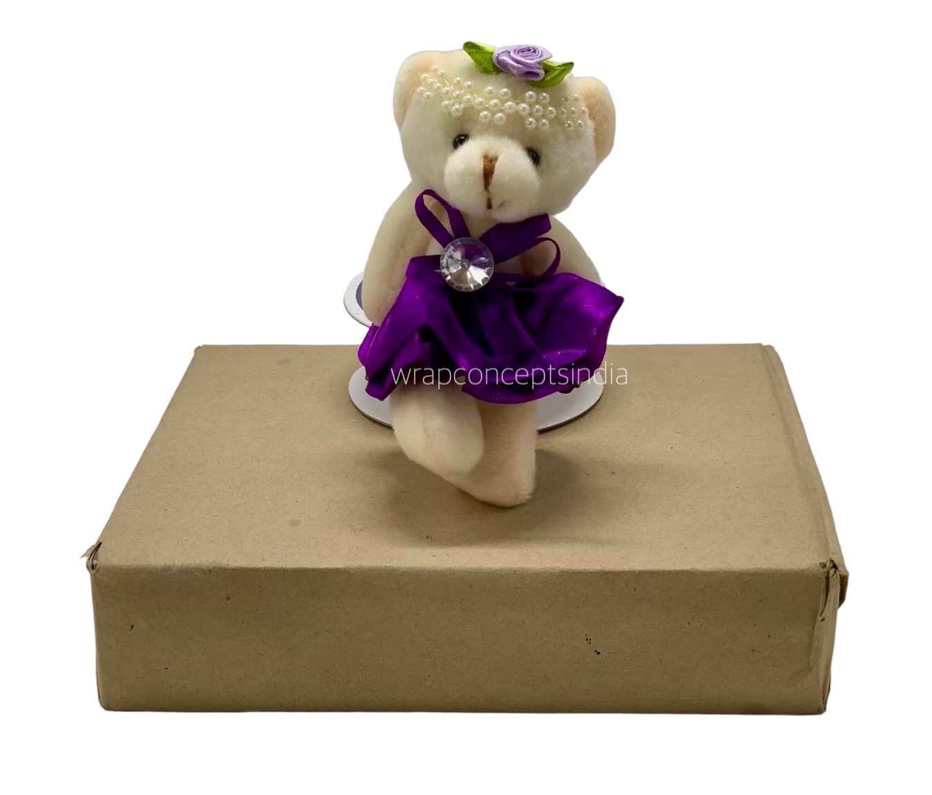 Teddy With Orange Dress & Bow