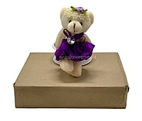 Teddy With Orange Dress & Bow