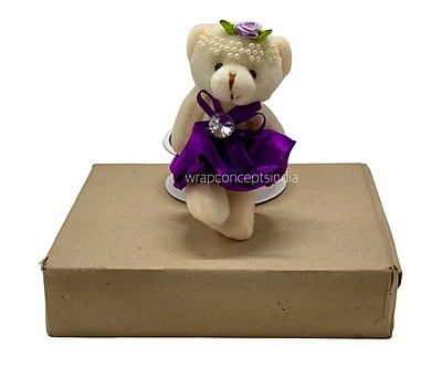 Teddy With Orange Dress & Bow