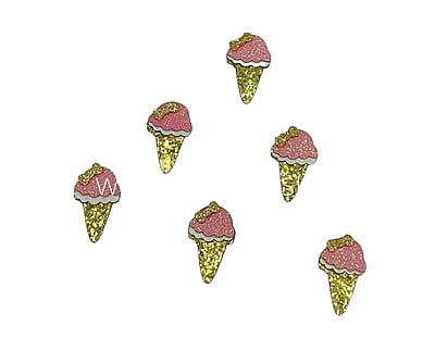 Ice Cream Cone Accessories - Gold