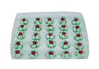 Sea Green Flower with Pink Center