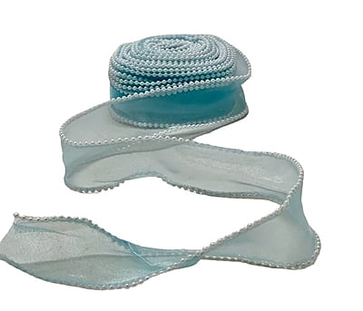 Sheer Ribbon with Pearl Edges
