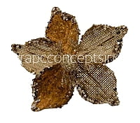 Big Jute Flower on Stick