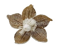 Big Jute Flower on Stick