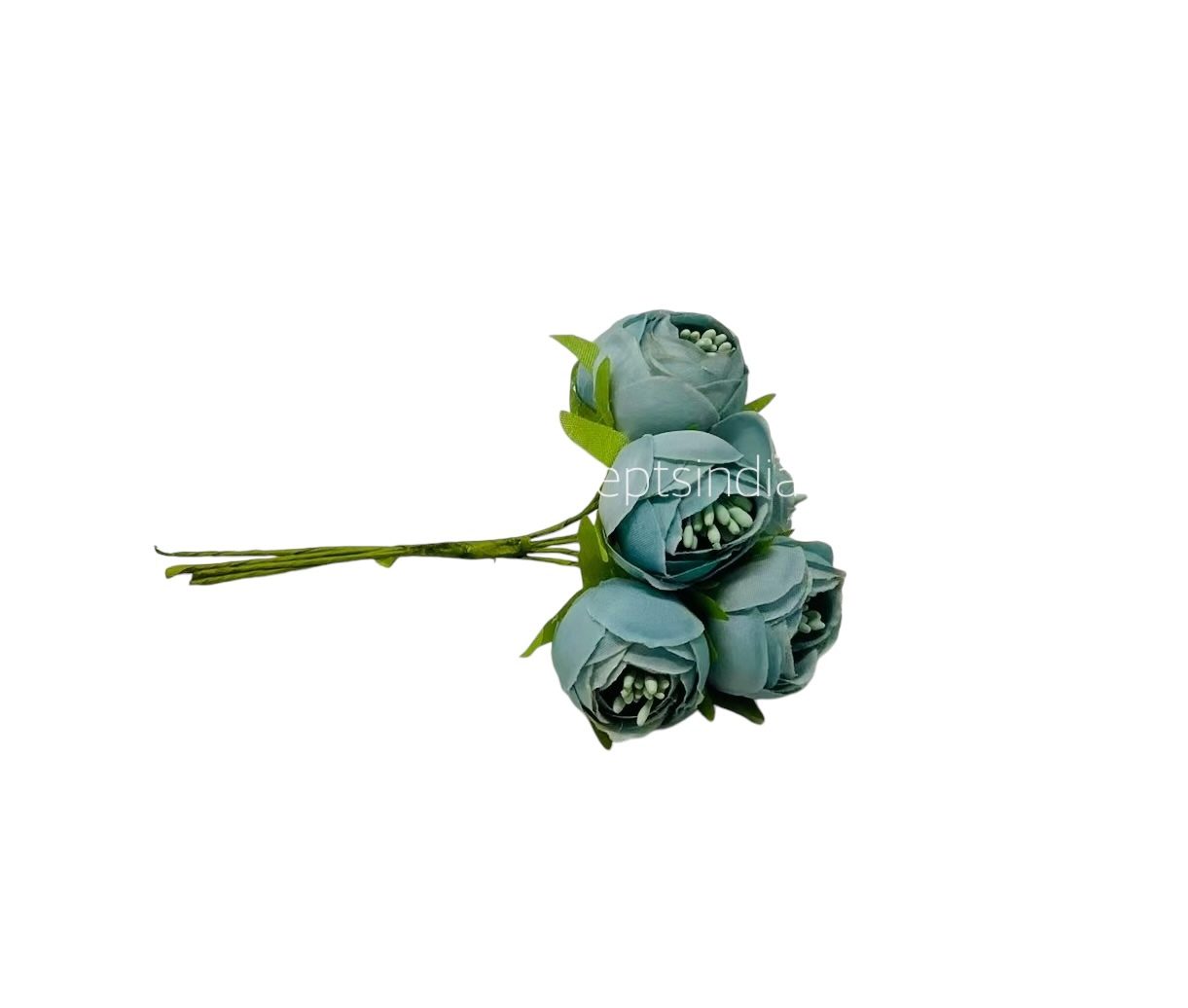 Peonies on stick- Bluish Green