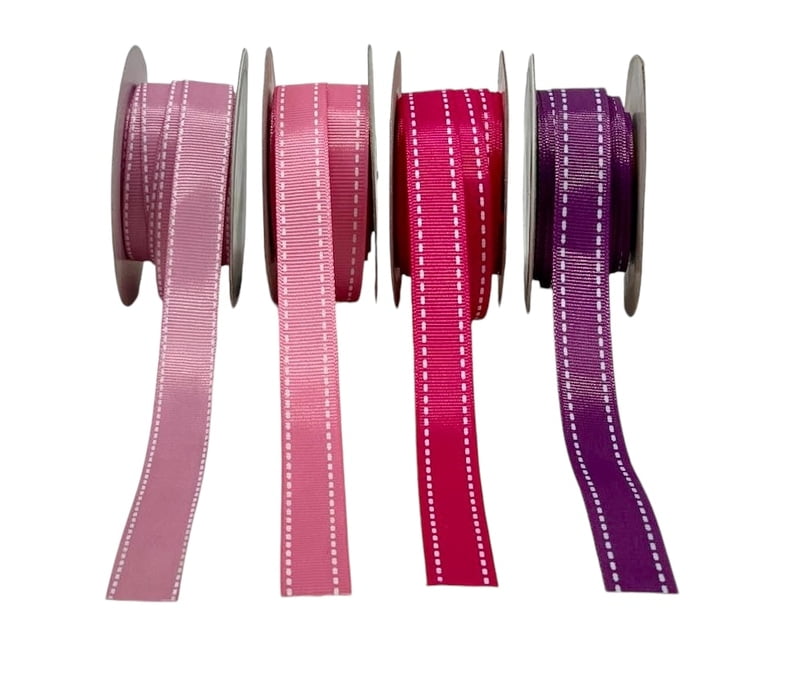 Cross Stitch Edges - Shades of Pink & Purple