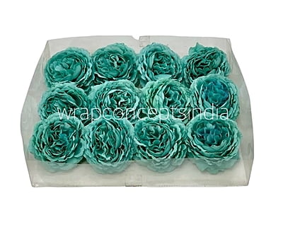 Teal Ornate Peony