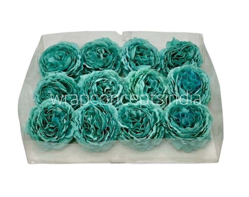 Teal Ornate Peony