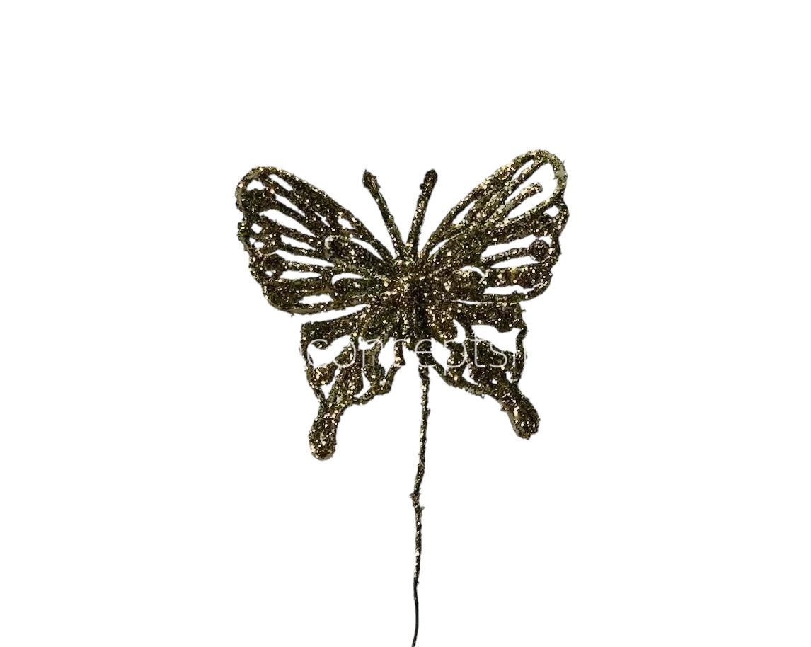 Glitter Butterfly - Gold/Silver/Red