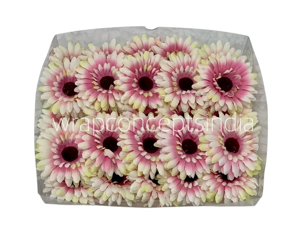 Cream with hints of Pink & Lemon Sunflower